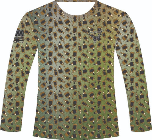 Whiskey Bottle Camo UPF 50 Long Sleeve