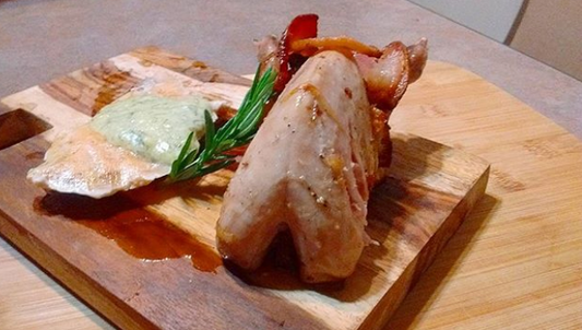 RECIPE: Roasted Mountain Quail and Sous Vide Mackinaw Trout with a Dill Creme Sauce