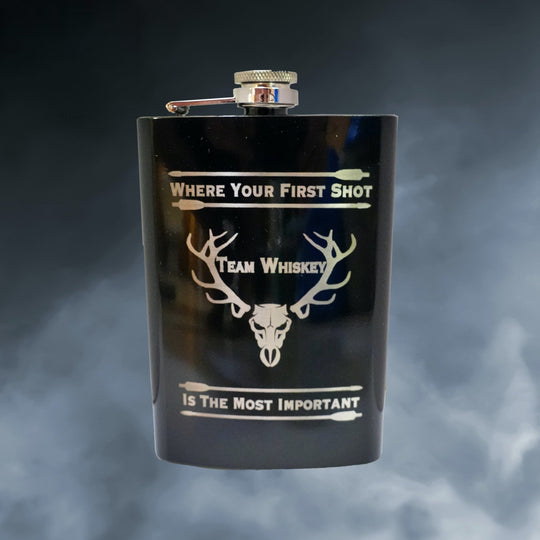 Team Whiskey® Logo Flask 8oz
