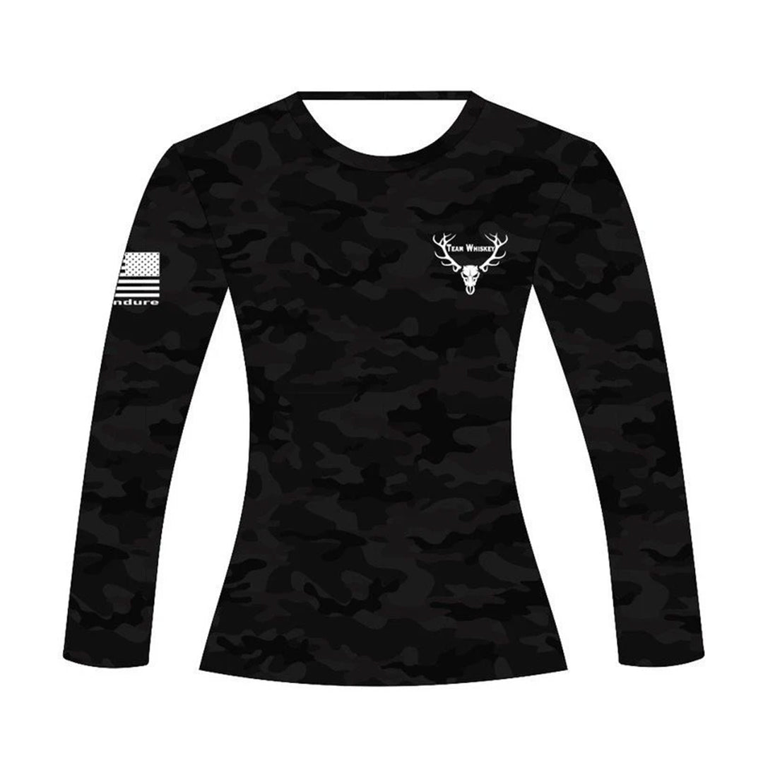 Women's Black Camo UPF 50 Long Sleeve