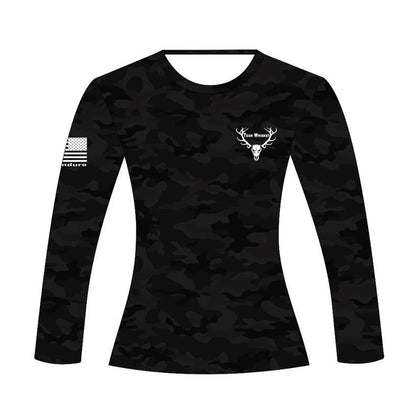 Women's Black Camo UPF 50 Long Sleeve