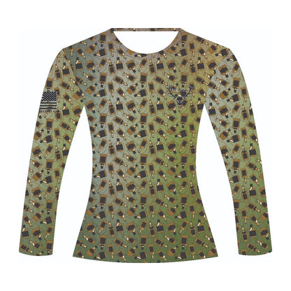 Women's Whiskey Bottle Camo UPF 50 Long Sleeve